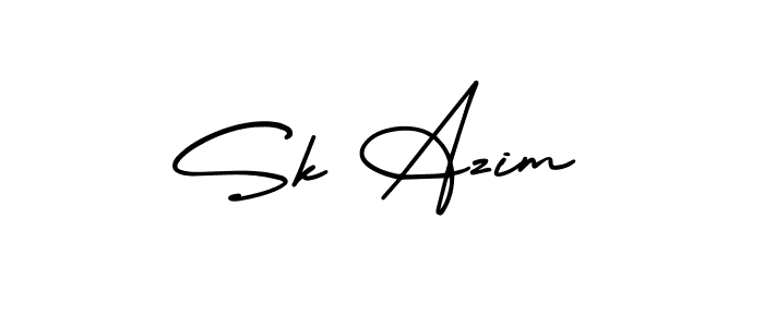 Use a signature maker to create a handwritten signature online. With this signature software, you can design (AmerikaSignatureDemo-Regular) your own signature for name Sk Azim. Sk Azim signature style 3 images and pictures png