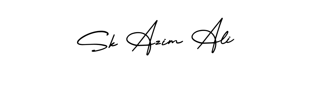 Design your own signature with our free online signature maker. With this signature software, you can create a handwritten (AmerikaSignatureDemo-Regular) signature for name Sk Azim Ali. Sk Azim Ali signature style 3 images and pictures png