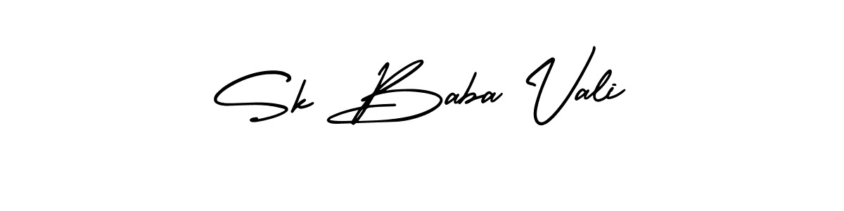 Sk Baba Vali stylish signature style. Best Handwritten Sign (AmerikaSignatureDemo-Regular) for my name. Handwritten Signature Collection Ideas for my name Sk Baba Vali. Sk Baba Vali signature style 3 images and pictures png