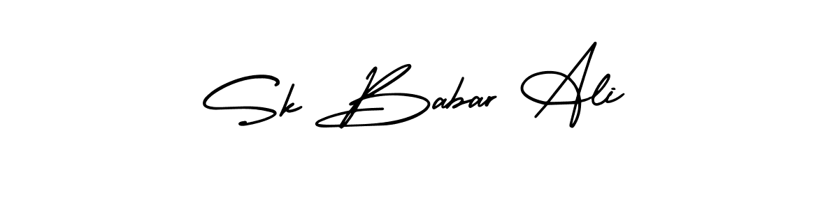 Use a signature maker to create a handwritten signature online. With this signature software, you can design (AmerikaSignatureDemo-Regular) your own signature for name Sk Babar Ali. Sk Babar Ali signature style 3 images and pictures png