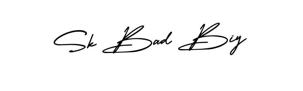 if you are searching for the best signature style for your name Sk Bad Biy. so please give up your signature search. here we have designed multiple signature styles  using AmerikaSignatureDemo-Regular. Sk Bad Biy signature style 3 images and pictures png