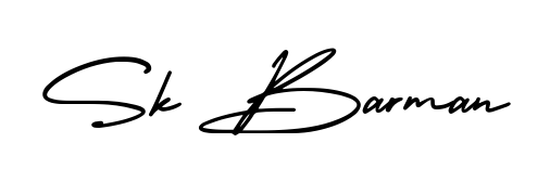 A modern signature idea for name Sk Barman using AmerikaSignatureDemo-Regular font. Clean strokes and elegant curves make it stand out instantly. Sk Barman signature style 3 images and pictures png