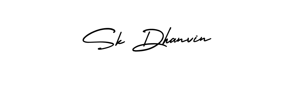 Make a beautiful signature design for name Sk Dhanvin. With this signature (AmerikaSignatureDemo-Regular) style, you can create a handwritten signature for free. Sk Dhanvin signature style 3 images and pictures png