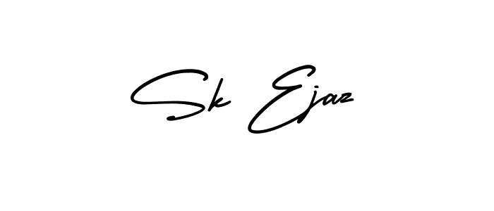 Design your own signature with our free online signature maker. With this signature software, you can create a handwritten (AmerikaSignatureDemo-Regular) signature for name Sk Ejaz. Sk Ejaz signature style 3 images and pictures png