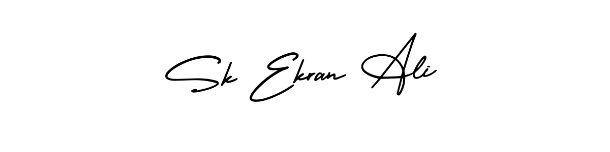 How to make Sk Ekran Ali signature? AmerikaSignatureDemo-Regular is a professional autograph style. Create handwritten signature for Sk Ekran Ali name. Sk Ekran Ali signature style 3 images and pictures png