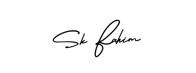 Use a signature maker to create a handwritten signature online. With this signature software, you can design (AmerikaSignatureDemo-Regular) your own signature for name Sk Fahim. Sk Fahim signature style 3 images and pictures png
