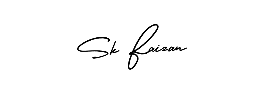 Use a signature maker to create a handwritten signature online. With this signature software, you can design (AmerikaSignatureDemo-Regular) your own signature for name Sk Faizan. Sk Faizan signature style 3 images and pictures png