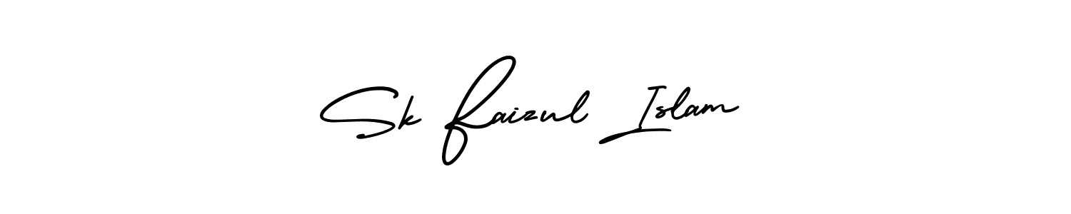Design your own signature with our free online signature maker. With this signature software, you can create a handwritten (AmerikaSignatureDemo-Regular) signature for name Sk Faizul Islam. Sk Faizul Islam signature style 3 images and pictures png