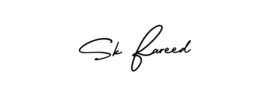 This is the best signature style for the Sk Fareed name. Also you like these signature font (AmerikaSignatureDemo-Regular). Mix name signature. Sk Fareed signature style 3 images and pictures png