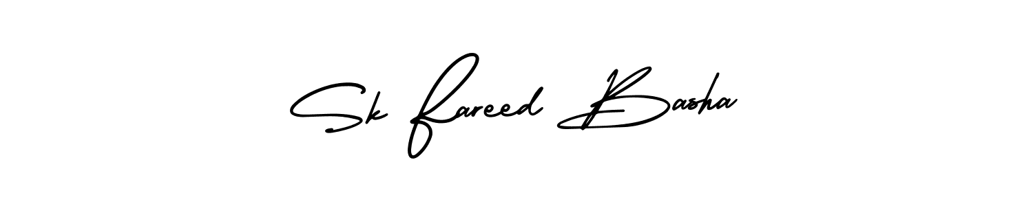 Also You can easily find your signature by using the search form. We will create Sk Fareed Basha name handwritten signature images for you free of cost using AmerikaSignatureDemo-Regular sign style. Sk Fareed Basha signature style 3 images and pictures png