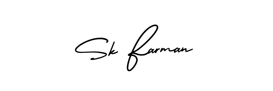 How to Draw Sk Farman signature style? AmerikaSignatureDemo-Regular is a latest design signature styles for name Sk Farman. Sk Farman signature style 3 images and pictures png