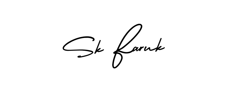 Create a beautiful signature design for name Sk Faruk. With this signature (AmerikaSignatureDemo-Regular) fonts, you can make a handwritten signature for free. Sk Faruk signature style 3 images and pictures png