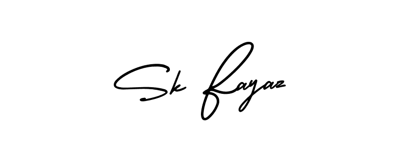 How to make Sk Fayaz name signature. Use AmerikaSignatureDemo-Regular style for creating short signs online. This is the latest handwritten sign. Sk Fayaz signature style 3 images and pictures png