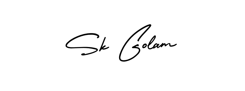 How to make Sk Golam signature? AmerikaSignatureDemo-Regular is a professional autograph style. Create handwritten signature for Sk Golam name. Sk Golam signature style 3 images and pictures png