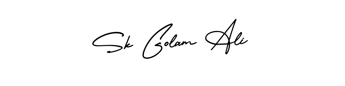 How to make Sk Golam Ali signature? AmerikaSignatureDemo-Regular is a professional autograph style. Create handwritten signature for Sk Golam Ali name. Sk Golam Ali signature style 3 images and pictures png