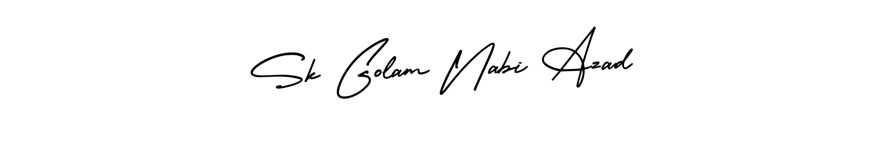 It looks lik you need a new signature style for name Sk Golam Nabi Azad. Design unique handwritten (AmerikaSignatureDemo-Regular) signature with our free signature maker in just a few clicks. Sk Golam Nabi Azad signature style 3 images and pictures png