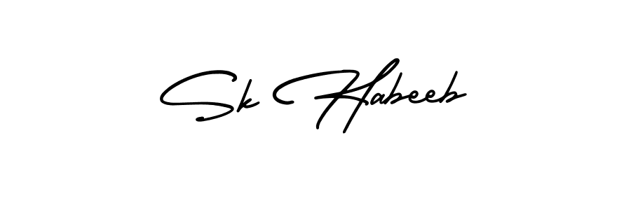Also we have Sk Habeeb name is the best signature style. Create professional handwritten signature collection using AmerikaSignatureDemo-Regular autograph style. Sk Habeeb signature style 3 images and pictures png