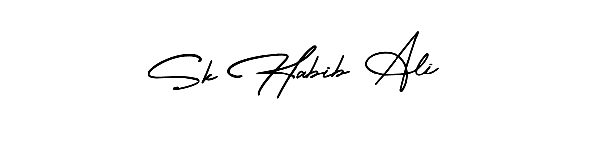 Design your own signature with our free online signature maker. With this signature software, you can create a handwritten (AmerikaSignatureDemo-Regular) signature for name Sk Habib Ali. Sk Habib Ali signature style 3 images and pictures png