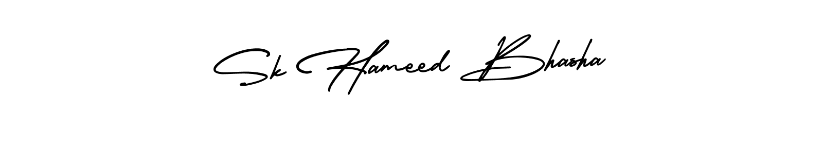 How to make Sk Hameed Bhasha name signature. Use AmerikaSignatureDemo-Regular style for creating short signs online. This is the latest handwritten sign. Sk Hameed Bhasha signature style 3 images and pictures png