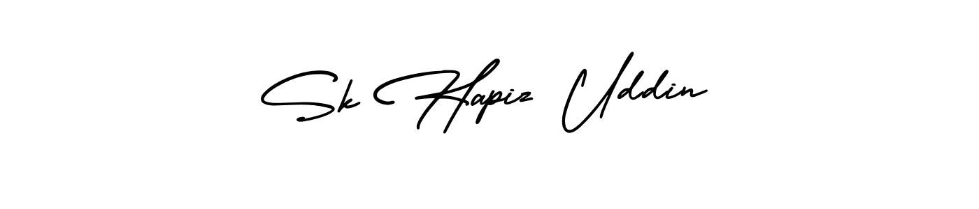 if you are searching for the best signature style for your name Sk Hapiz Uddin. so please give up your signature search. here we have designed multiple signature styles  using AmerikaSignatureDemo-Regular. Sk Hapiz Uddin signature style 3 images and pictures png