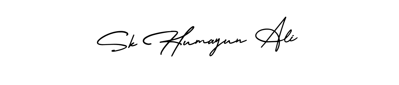 if you are searching for the best signature style for your name Sk Humayun Ali. so please give up your signature search. here we have designed multiple signature styles  using AmerikaSignatureDemo-Regular. Sk Humayun Ali signature style 3 images and pictures png