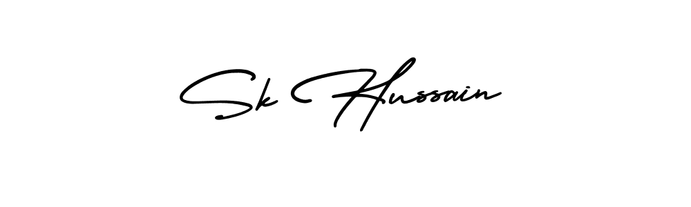 Use a signature maker to create a handwritten signature online. With this signature software, you can design (AmerikaSignatureDemo-Regular) your own signature for name Sk Hussain. Sk Hussain signature style 3 images and pictures png