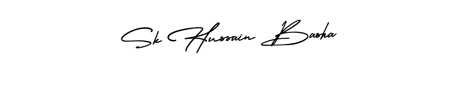 Make a beautiful signature design for name Sk Hussain Basha. With this signature (AmerikaSignatureDemo-Regular) style, you can create a handwritten signature for free. Sk Hussain Basha signature style 3 images and pictures png