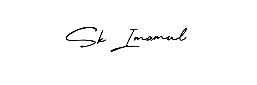 How to make Sk Imamul name signature. Use AmerikaSignatureDemo-Regular style for creating short signs online. This is the latest handwritten sign. Sk Imamul signature style 3 images and pictures png