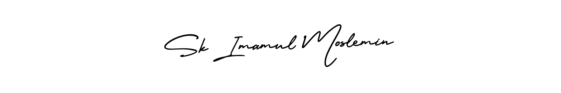 How to make Sk Imamul Moslemin name signature. Use AmerikaSignatureDemo-Regular style for creating short signs online. This is the latest handwritten sign. Sk Imamul Moslemin signature style 3 images and pictures png