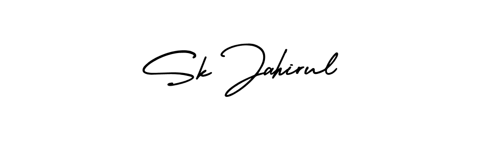 You should practise on your own different ways (AmerikaSignatureDemo-Regular) to write your name (Sk Jahirul) in signature. don't let someone else do it for you. Sk Jahirul signature style 3 images and pictures png