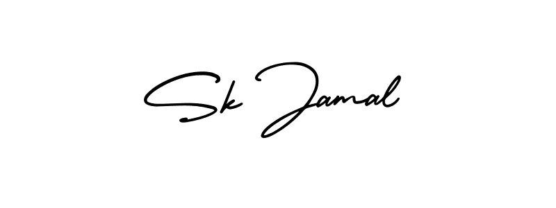 The best way (AmerikaSignatureDemo-Regular) to make a short signature is to pick only two or three words in your name. The name Sk Jamal include a total of six letters. For converting this name. Sk Jamal signature style 3 images and pictures png