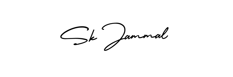 How to make Sk Jammal name signature. Use AmerikaSignatureDemo-Regular style for creating short signs online. This is the latest handwritten sign. Sk Jammal signature style 3 images and pictures png