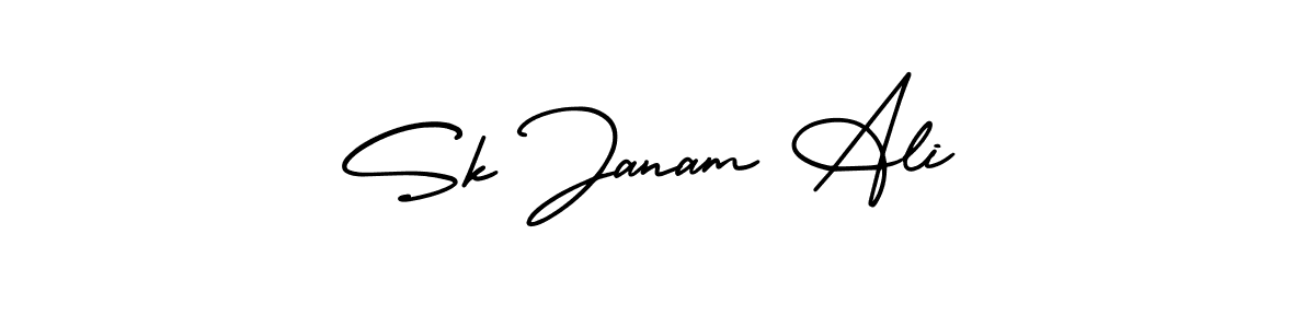 How to Draw Sk Janam Ali signature style? AmerikaSignatureDemo-Regular is a latest design signature styles for name Sk Janam Ali. Sk Janam Ali signature style 3 images and pictures png