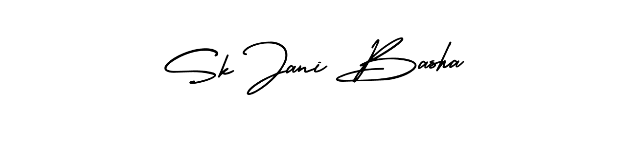 Sk Jani Basha stylish signature style. Best Handwritten Sign (AmerikaSignatureDemo-Regular) for my name. Handwritten Signature Collection Ideas for my name Sk Jani Basha. Sk Jani Basha signature style 3 images and pictures png