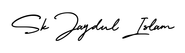 Elevate your brand with a stunning Sk Jaydul Islam eSignature. The AmerikaSignatureDemo-Regular style provides a balanced, flowing aesthetic for everyday signing. Sk Jaydul Islam signature style 3 images and pictures png