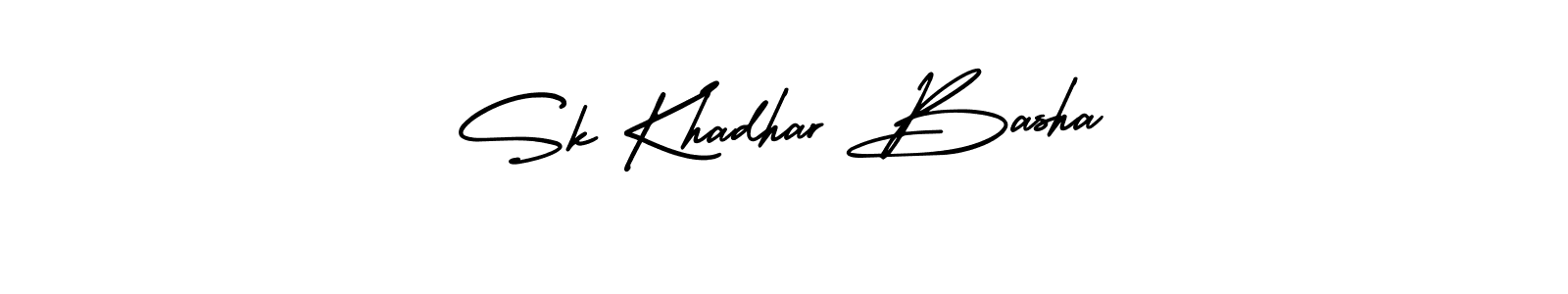 Use a signature maker to create a handwritten signature online. With this signature software, you can design (AmerikaSignatureDemo-Regular) your own signature for name Sk Khadhar Basha. Sk Khadhar Basha signature style 3 images and pictures png