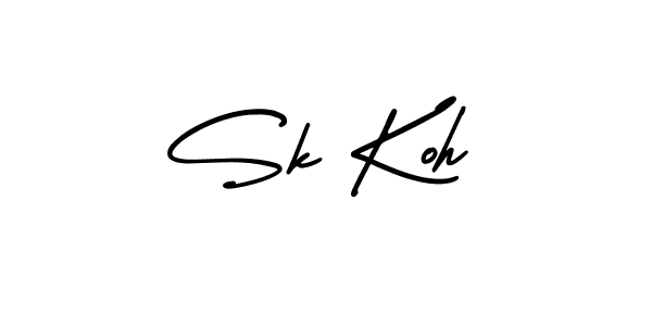 Also You can easily find your signature by using the search form. We will create Sk Koh name handwritten signature images for you free of cost using AmerikaSignatureDemo-Regular sign style. Sk Koh signature style 3 images and pictures png