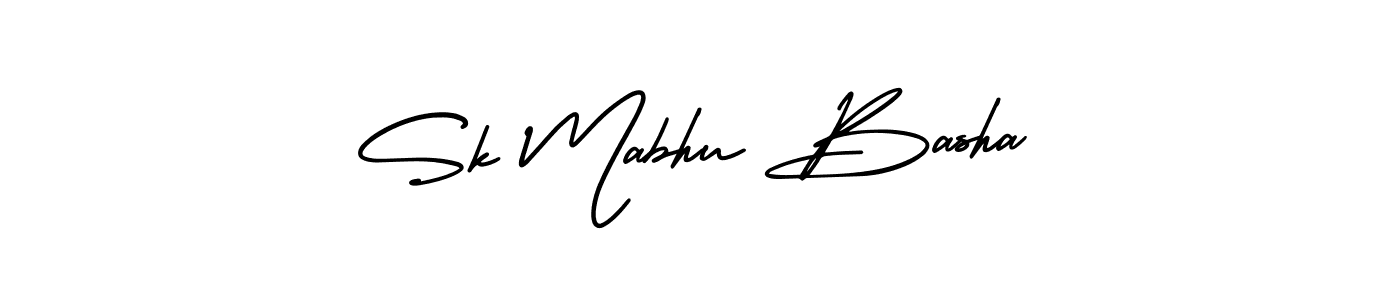 How to make Sk Mabhu Basha signature? AmerikaSignatureDemo-Regular is a professional autograph style. Create handwritten signature for Sk Mabhu Basha name. Sk Mabhu Basha signature style 3 images and pictures png