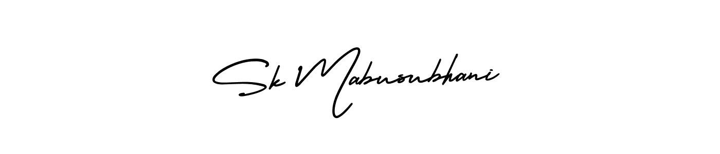 Sk Mabusubhani stylish signature style. Best Handwritten Sign (AmerikaSignatureDemo-Regular) for my name. Handwritten Signature Collection Ideas for my name Sk Mabusubhani. Sk Mabusubhani signature style 3 images and pictures png