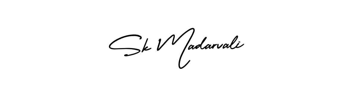 Use a signature maker to create a handwritten signature online. With this signature software, you can design (AmerikaSignatureDemo-Regular) your own signature for name Sk Madarvali. Sk Madarvali signature style 3 images and pictures png