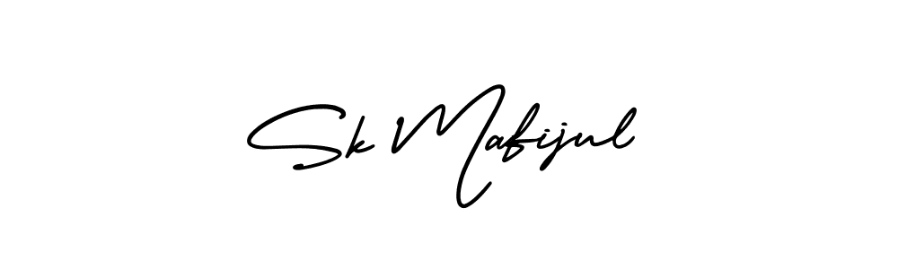 How to make Sk Mafijul name signature. Use AmerikaSignatureDemo-Regular style for creating short signs online. This is the latest handwritten sign. Sk Mafijul signature style 3 images and pictures png