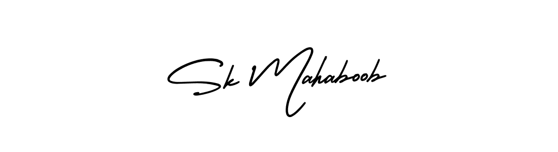 Make a beautiful signature design for name Sk Mahaboob. With this signature (AmerikaSignatureDemo-Regular) style, you can create a handwritten signature for free. Sk Mahaboob signature style 3 images and pictures png