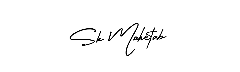 How to make Sk Mahetab signature? AmerikaSignatureDemo-Regular is a professional autograph style. Create handwritten signature for Sk Mahetab name. Sk Mahetab signature style 3 images and pictures png