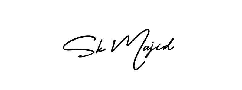 Use a signature maker to create a handwritten signature online. With this signature software, you can design (AmerikaSignatureDemo-Regular) your own signature for name Sk Majid. Sk Majid signature style 3 images and pictures png
