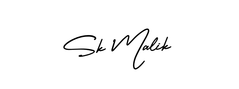 How to make Sk Malik signature? AmerikaSignatureDemo-Regular is a professional autograph style. Create handwritten signature for Sk Malik name. Sk Malik signature style 3 images and pictures png