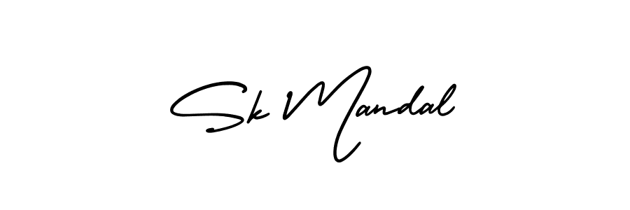 Make a beautiful signature design for name Sk Mandal. With this signature (AmerikaSignatureDemo-Regular) style, you can create a handwritten signature for free. Sk Mandal signature style 3 images and pictures png