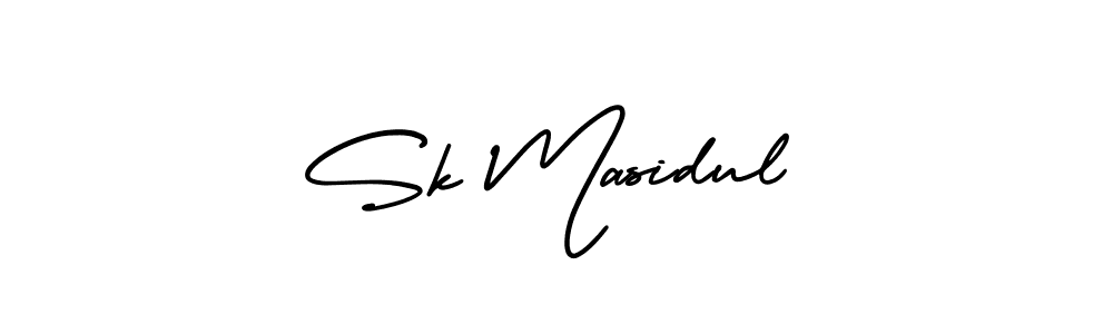 Sk Masidul stylish signature style. Best Handwritten Sign (AmerikaSignatureDemo-Regular) for my name. Handwritten Signature Collection Ideas for my name Sk Masidul. Sk Masidul signature style 3 images and pictures png