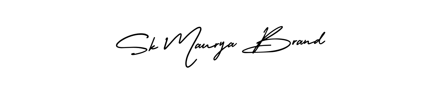 Design your own signature with our free online signature maker. With this signature software, you can create a handwritten (AmerikaSignatureDemo-Regular) signature for name Sk Maurya Brand. Sk Maurya Brand signature style 3 images and pictures png