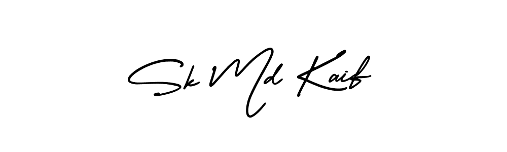 Make a beautiful signature design for name Sk Md Kaif. With this signature (AmerikaSignatureDemo-Regular) style, you can create a handwritten signature for free. Sk Md Kaif signature style 3 images and pictures png