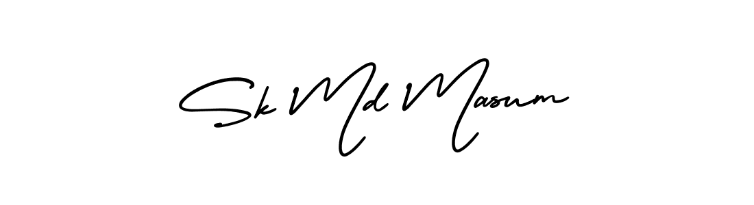 if you are searching for the best signature style for your name Sk Md Masum. so please give up your signature search. here we have designed multiple signature styles  using AmerikaSignatureDemo-Regular. Sk Md Masum signature style 3 images and pictures png